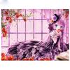 5D Full Round Diamond Painting Cartoon Anime Girl Cross Stitch Kit Diamond Embroidery