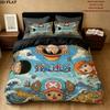 One Piece Pattern Bedding Quilt Set Quilt Cover Pillowcase Home Birthday Gift(1 * duvet cover + 2 * pillowcase, without core)