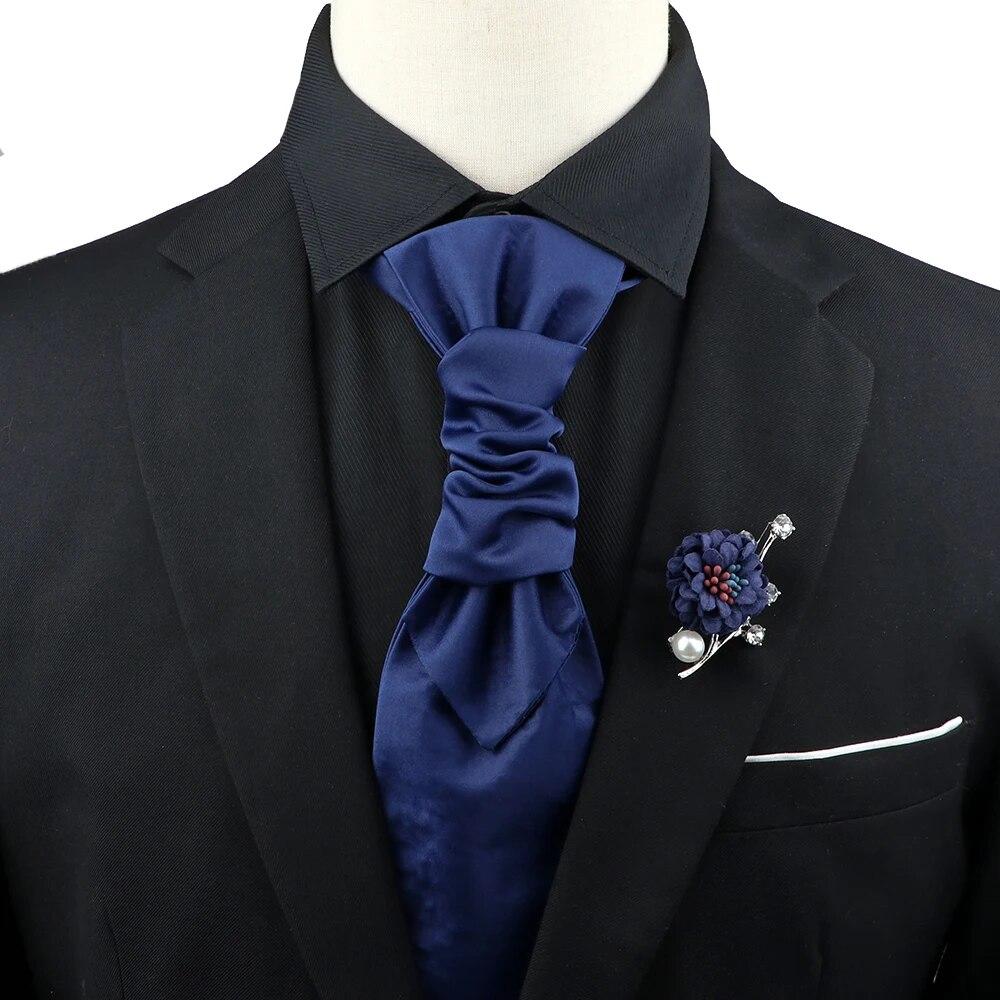 Мужской, Галстук с пейсли, Набор брошей для галстука, Красный, Черный, Регулируемый галстук, Роскошный, Смокинг, Свадьба жениха,
