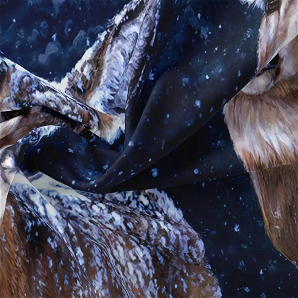 Комплект пододеяльников с оленями, 3 шт. (1*Пододеяльник + 2*Наволочки, Без наполнителя), Пододеяльник с наволочкой с 3D-принтом Дикое животное Олень