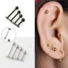 Black Helix Cartilage Tragus Daith Conch Snug Nose Ring Ear Piercing Tragus Earrings Ear Stud