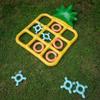 Giant Tic-Tac-Toe Outdoor Games for Kids Circle Ring Toss Game Inflatable Mini Fun Outdoor Party Game for Backyard Lawn Camping