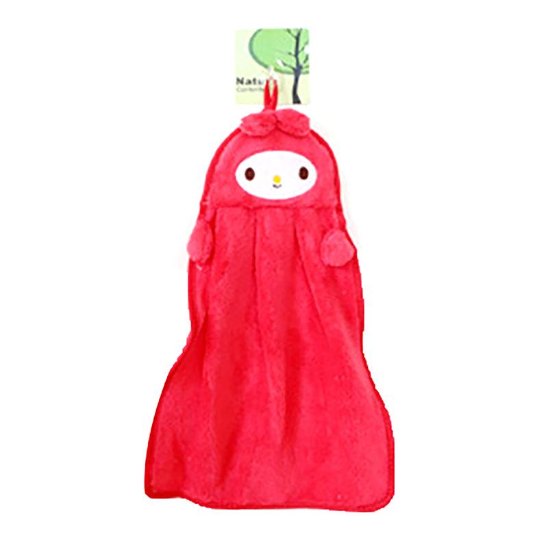 Милое вышитое мультяшное полотенце для рук с изображением животных, милые коралловые бархатные полотенца для мытья рук, детские мягкие полотенца для рук