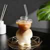 Yousheng 320ml Water Cup Bear Shape Glass Mug Heat-Resistant High Borosilicate Glass Coffee Tea Juice Drinking Bottle