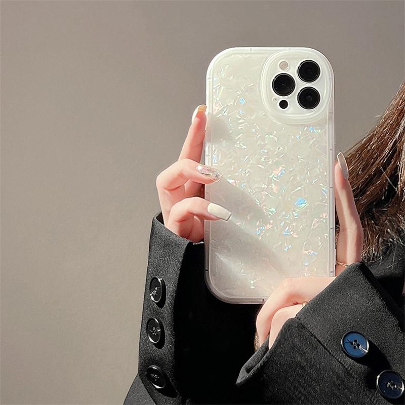 Для Iphone 11 12 13 Mini Pro Max 7 8 P Xr X Xs Max чехол для телефона сладкий прозрачный белый корпус с текстурой силиконовый чехол против падения 1074