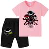 WA1172 Детские Девочки Мальчики NINJA KIDZ Мультяшный Принт Круглый Вырез Короткий Рукав Футболка Шорты Комплекты