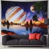 VIKAMA Solar System Planetary Tapestry Science Fiction Style Bedroom Headboard Decorative Backdrop Room Decoration