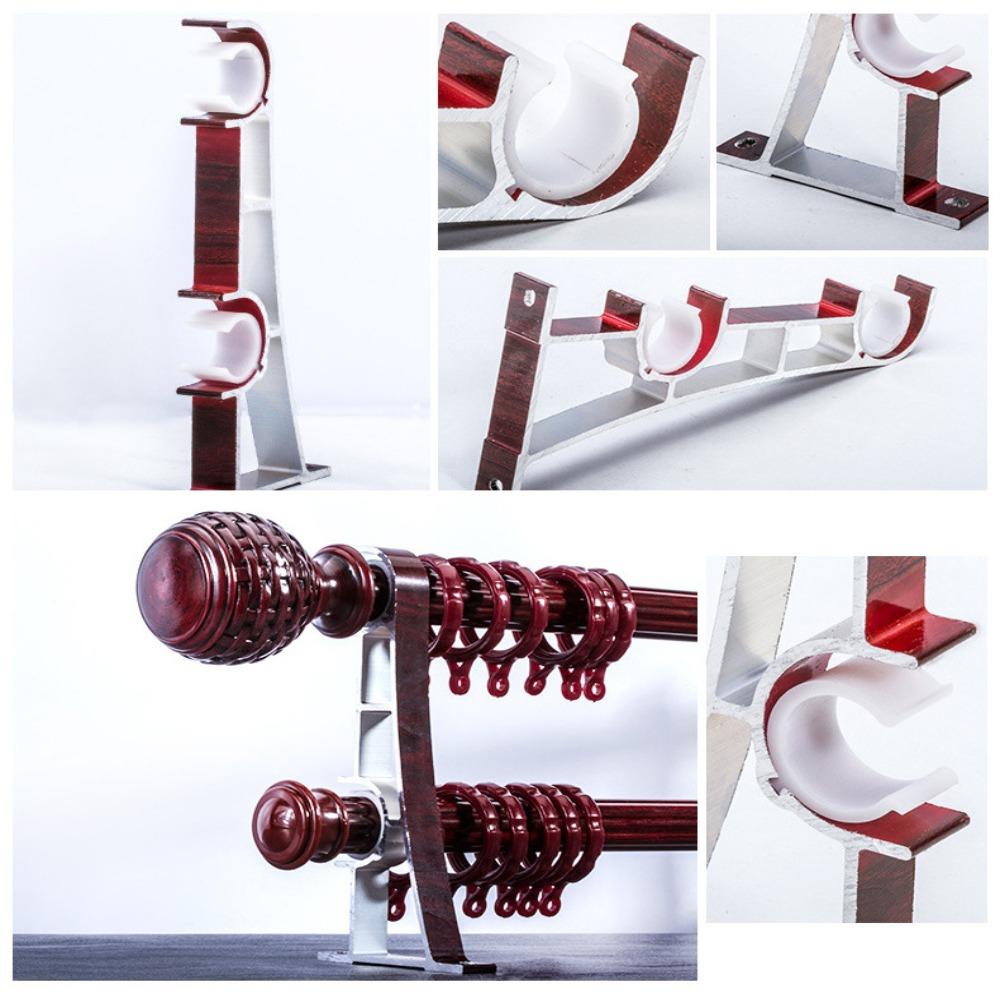 Металлический двойной кронштейн для штанги Двойной кронштейн для карниза для штор Держатель для оконной фурнитуры Держатели для карнизов для штор