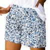 Women's Casual Summer Elastic Beach Shorts Print Casual Shorts