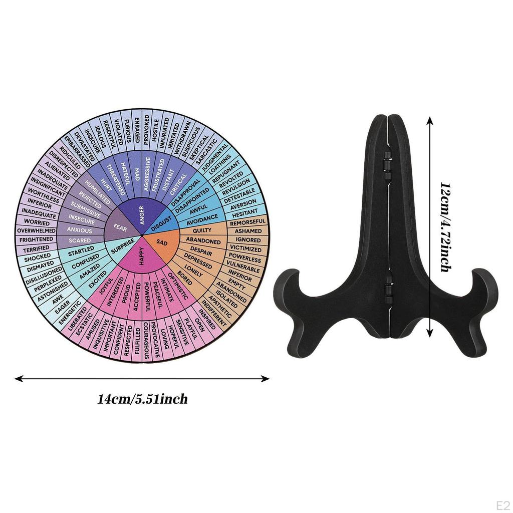 2 комплекта колес эмоций, обучающая игрушка для украшения стола, круглые доски с подставкой,