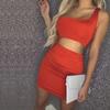 New Summer Women's One-shoulder Chest-wrapped Sexy Nightclub Hip-wrapped Dress