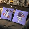 R-Rocket Cartoon AstronautS Pillow Case Removable Washable Cushion Cover – All-Season Soft Linen