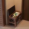 Shoe Changing Stool Breathable Shoe Bench Thickly Padded Living Room Entrance Solid Wood Shoes Stools Anti-Collapse Hallway Seat