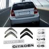 Черно-серебристый для Citroën C1 C2 C4 C5 Elysee ABS Хромированный Логотип Эмблема Буквы Значок Внешний Стайлинг Автомобиля Авто Наклейка на Задний Багажник