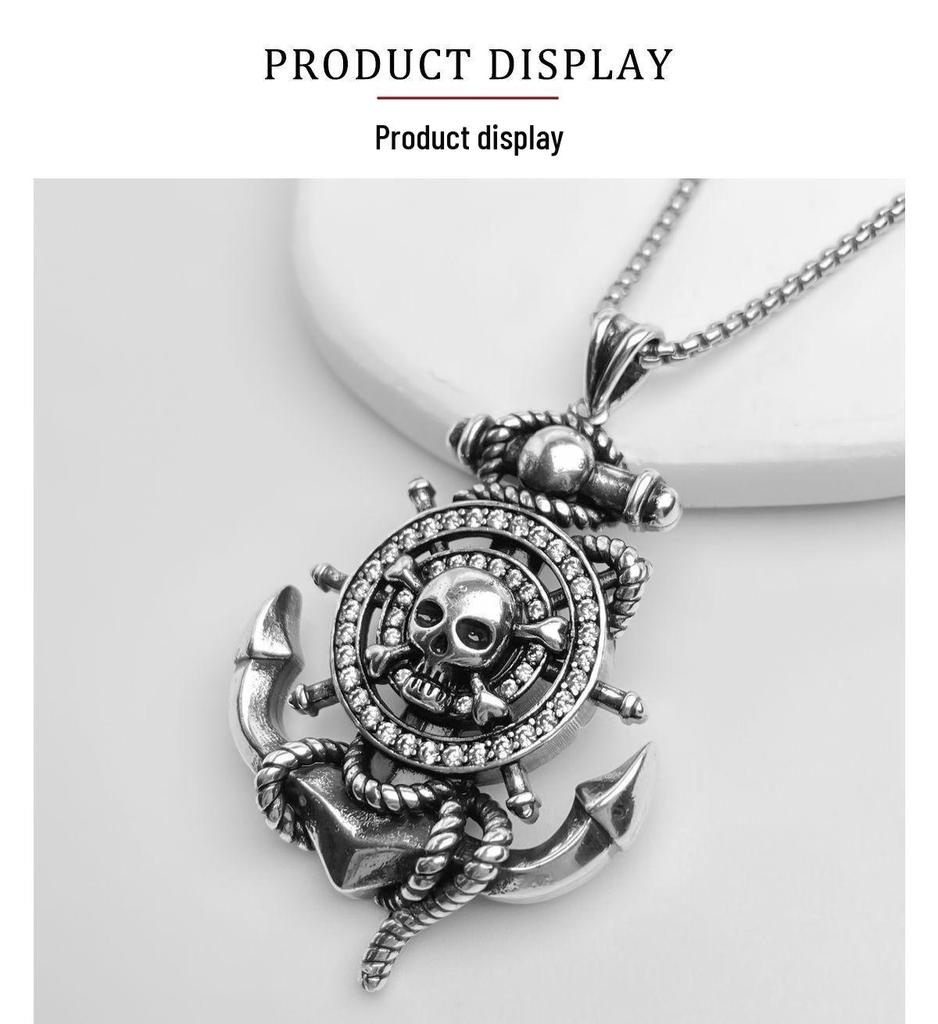 Готический кулон-череп Xiewei'er: Панк Хип-Хоп Нишевое Ожерелье