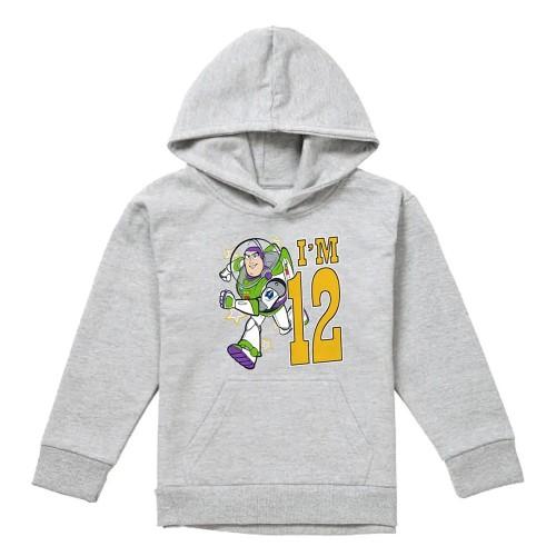 Toy Story Childrens/Kids I'm 12 Buzz Lightyear Heather Birthday Pullover Hoodie