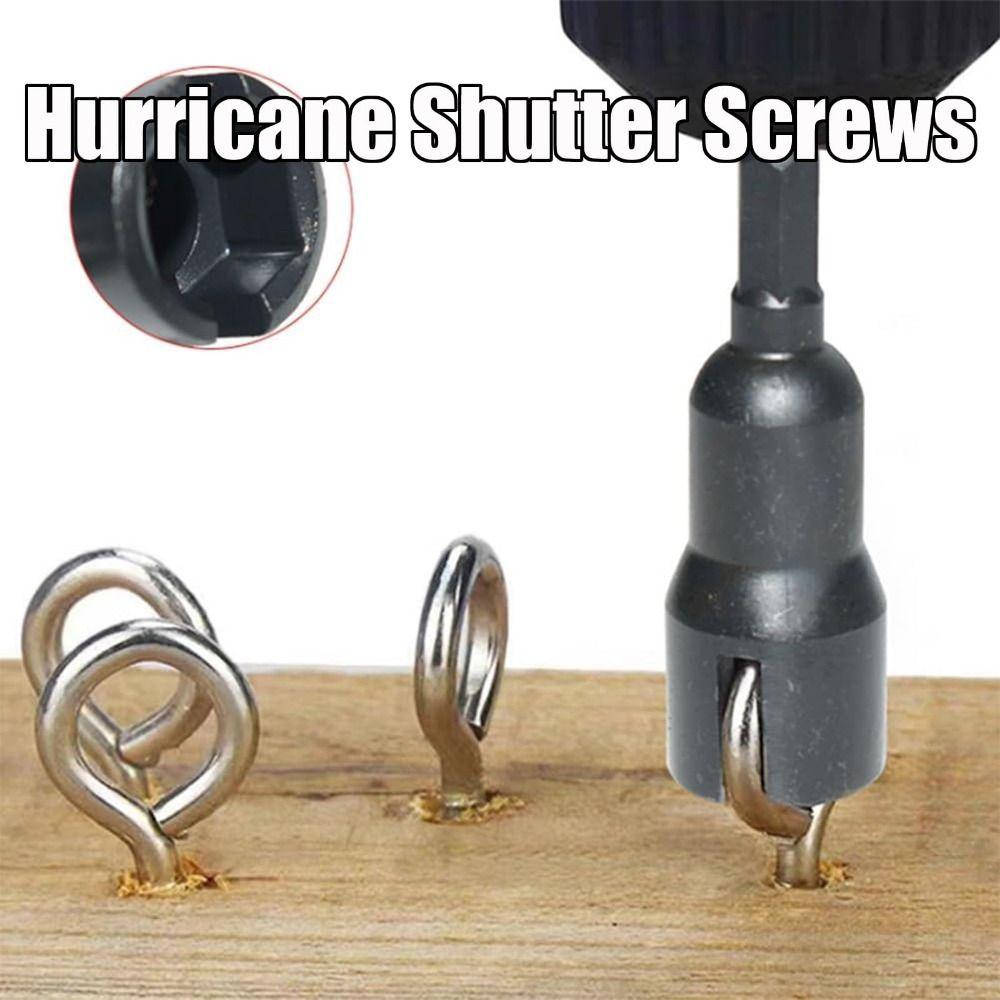 High-carbon Steel Shutter Drill Bit 1/4" Wing Nuts Driver Bit Panels Butterfly Screws Socket