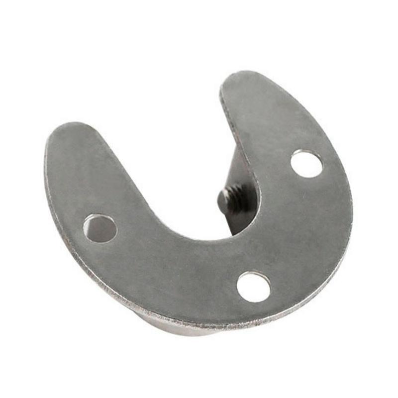 Stainless Steel Flange Seat Heavy Duty Wardrobe Hanger Curtain Rod Holder Tube Hook Fixed Support U Shaped Bracket Seat Fixing