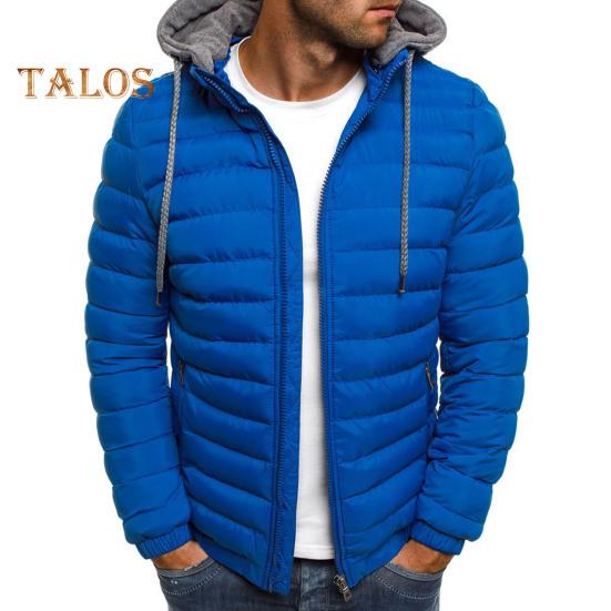 Мужская хлопковая куртка с капюшоном, завязками на шнурке, длинными рукавами, застежкой-молнией, повседневное пальто, ветрозащитная плюшевая подкладка, утолщенная теплая верхняя одежда