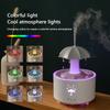 Rotating Umbrella Droplet Humidifier,Home Use with Large Fog, Desktop, Colorful Lighting,Aromatherapy Machine,Remote Control,No Aromatherapy Included