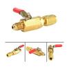 Pack of 3 Air Conditioning Refrigerant Ball Valve Kits Shut-off Valves Brass Material Repair Part for Multifuntion Use