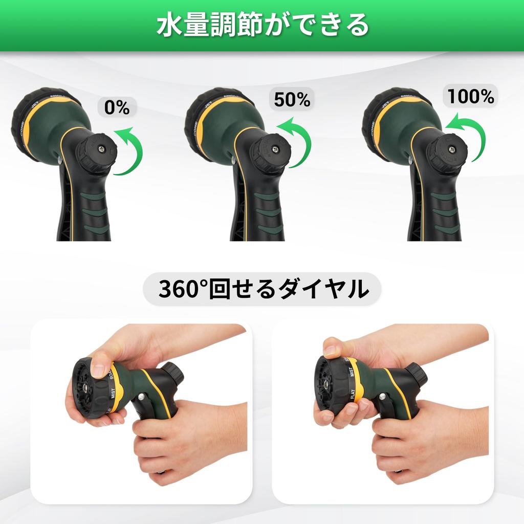 TheFitLife Насадка для полива Насадка для мойки автомобиля Насадка для шланга Насадка для душа Насадка для шланга (Темно-зеленый)