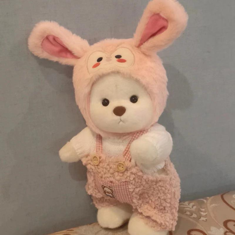 Средняя плюшевая игрушка Медведь Лина в костюме Ультрамена Подарок на день рождения