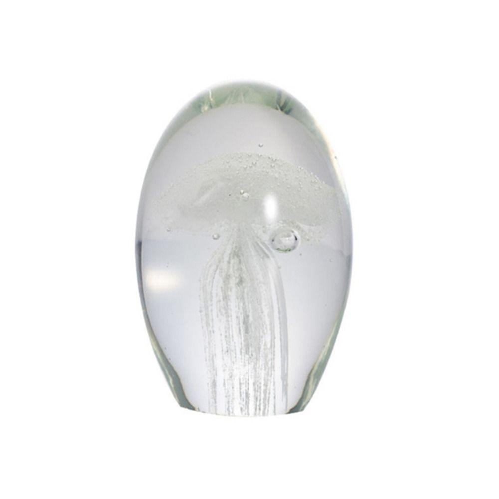 Craft Jellyfish Figurines Crystal Glass Craft Paperweight Table Ornaments Table Top Decor