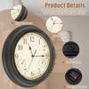 Винтажные бесшумные настенные часы круглые классические уличные садовые часы водонепроницаемые кварцевые декоративные часы на батарейках для дома офиса