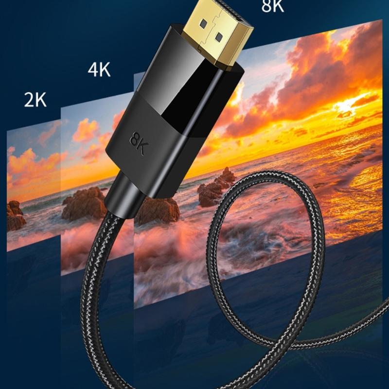 Кабель-удлинитель 1.4 Поддерживает 8K@60Hz 4K@144Hz 2K@165Hz Кабель для компьютера Настольного компьютера Ноутбука ПК Игровой