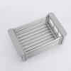 Stainless Steel Drain Rack Retractable Design Large Capacity Rust-Proof Corrosion Resistant Kitchen