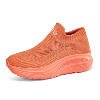 Модная весна и осень толстая подошва увеличивает новые удобные повседневные спортивные женские туфли мягкая подошва дышащая женская обувь больших размеров42