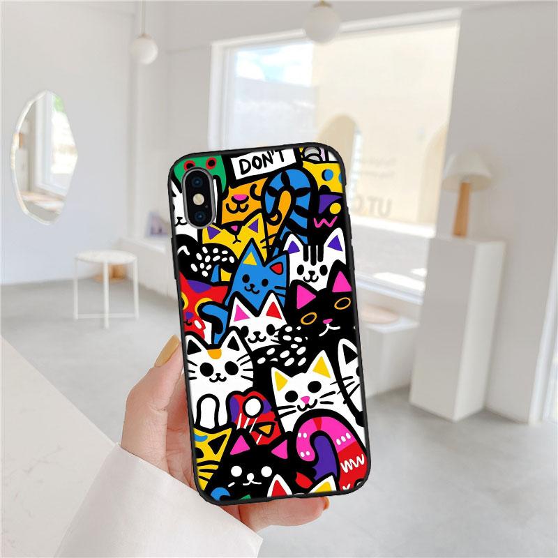 LO23 Чехол-бампер Мягкий Кот Котёнок Мяу для Samsung Galaxy S20 S21 S22 Ultra FE + Plus A21S A22 A24 A25 A26 A30 A30S A31