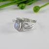 Rainbow Moonstone Ring, 925 Sterling Silver, Handmade Gemstone Ring