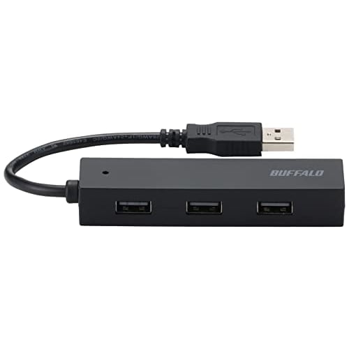 USB-концентратор Buffalo BUFFALO с питанием от шины USB2.0, 4 порта, черный BSH4U25BK [совместим с Windows/Mac]