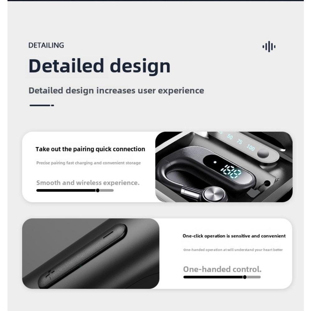 Hanging Ear Bluetooth Headset Wireless Air Conduction Ultra-long Standby Battery Life