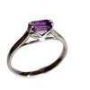 Natural Purple Amethyst Gemstone 925 Sterling Silver Ring 7.5 US, Gift Ring