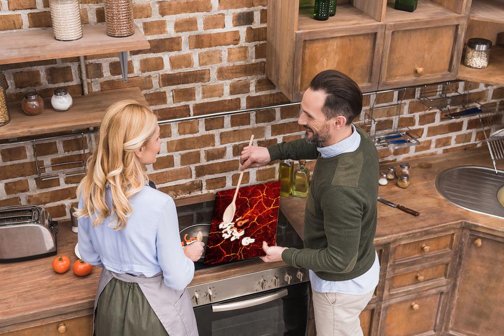 GLASS CUTTING BOARD 52x40 LAVA