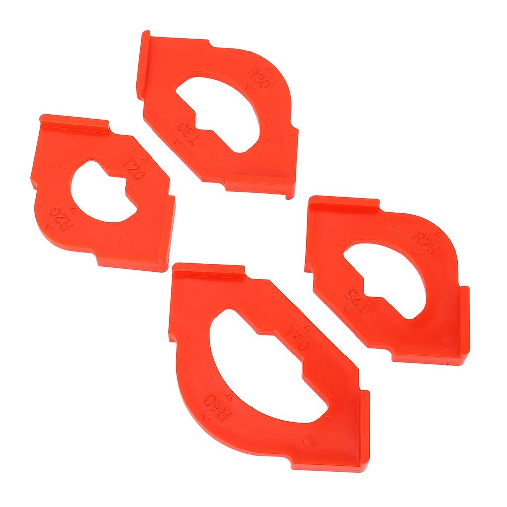 4 Pcs Corner Trimming Template R20 T20 R25 T25 R30 T30 R40 T40 Quick Positioning Router Corner Jig