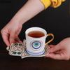 Mysticism Gilded Porcelain Cup&saucer Creative Painted Coffee Mug Dining Table Milk Mugs Afternoon Tea Teacup Fruits Juice Cup