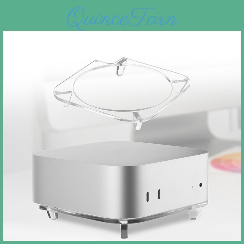 Holder Desktop Computer Antislip Mini For Mac Mini M4 2024 Transparent Cooling Pc Stand Bracket Base