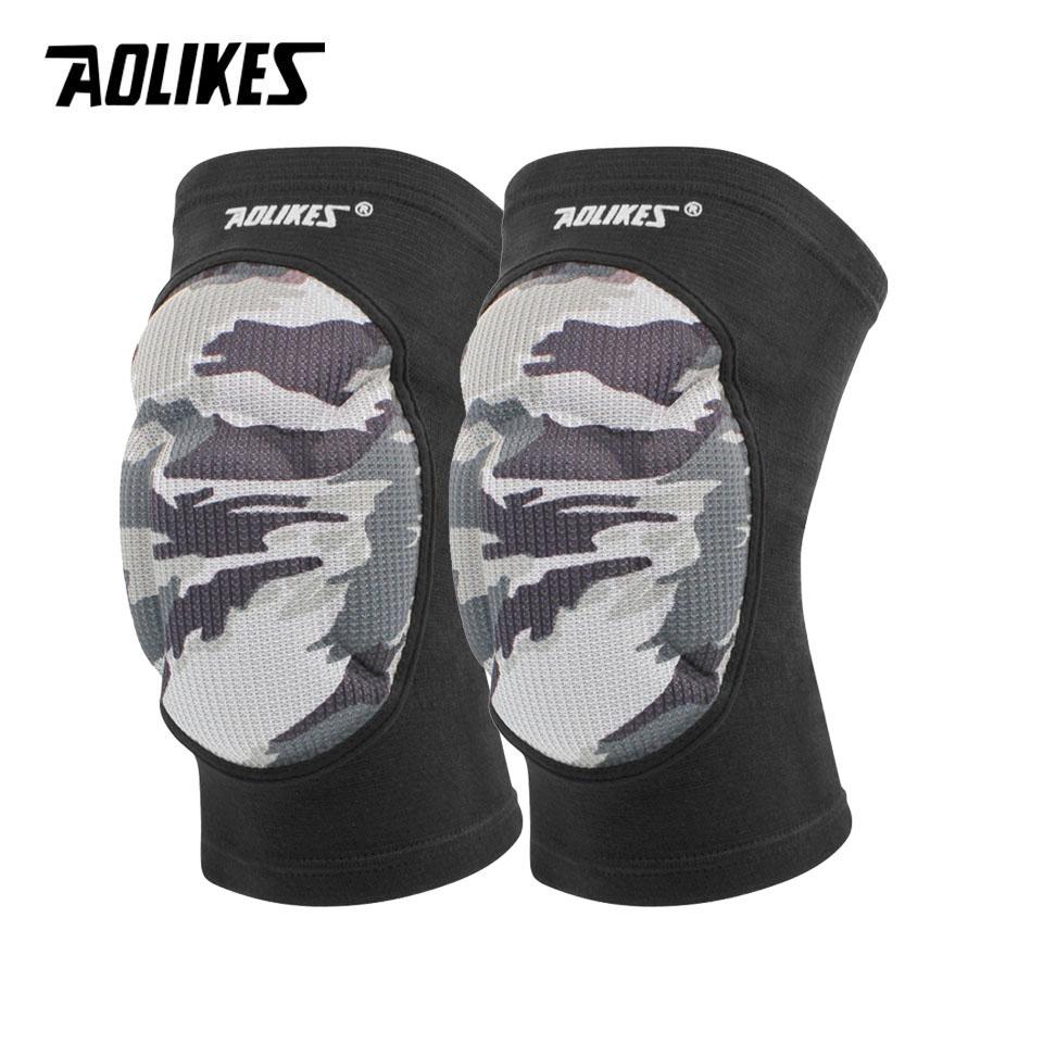 Aolikes Волейбольные наколенники Толстые губчатые Защитные Противоударные Наколенники Протектор Нескользящие Наколенники для борьбы и танцев