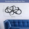 Heart Metal Wall Decoration, Infinite Double Heart Steel Wall Decoration, Personalized Love Wall Logo, Family Outdoor Bedroom Art Decoration, Annivers