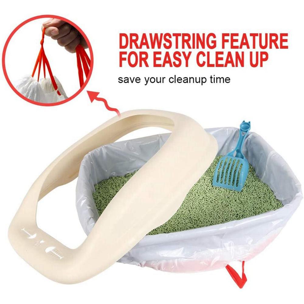 Прочный одноразовый герметичный мешок для мусора с завязкой на шнурке для кошачьего туалета мешок для мусора мешок для отходов