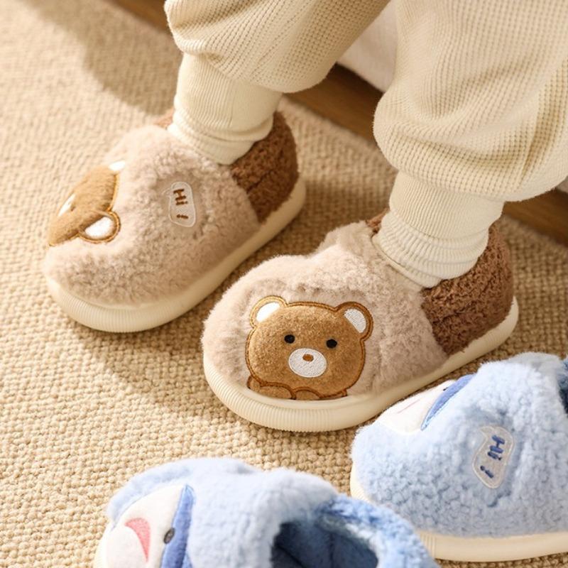 Children's Home Indoor Floor Slippers Soft Sole Warm Cotton Shoes