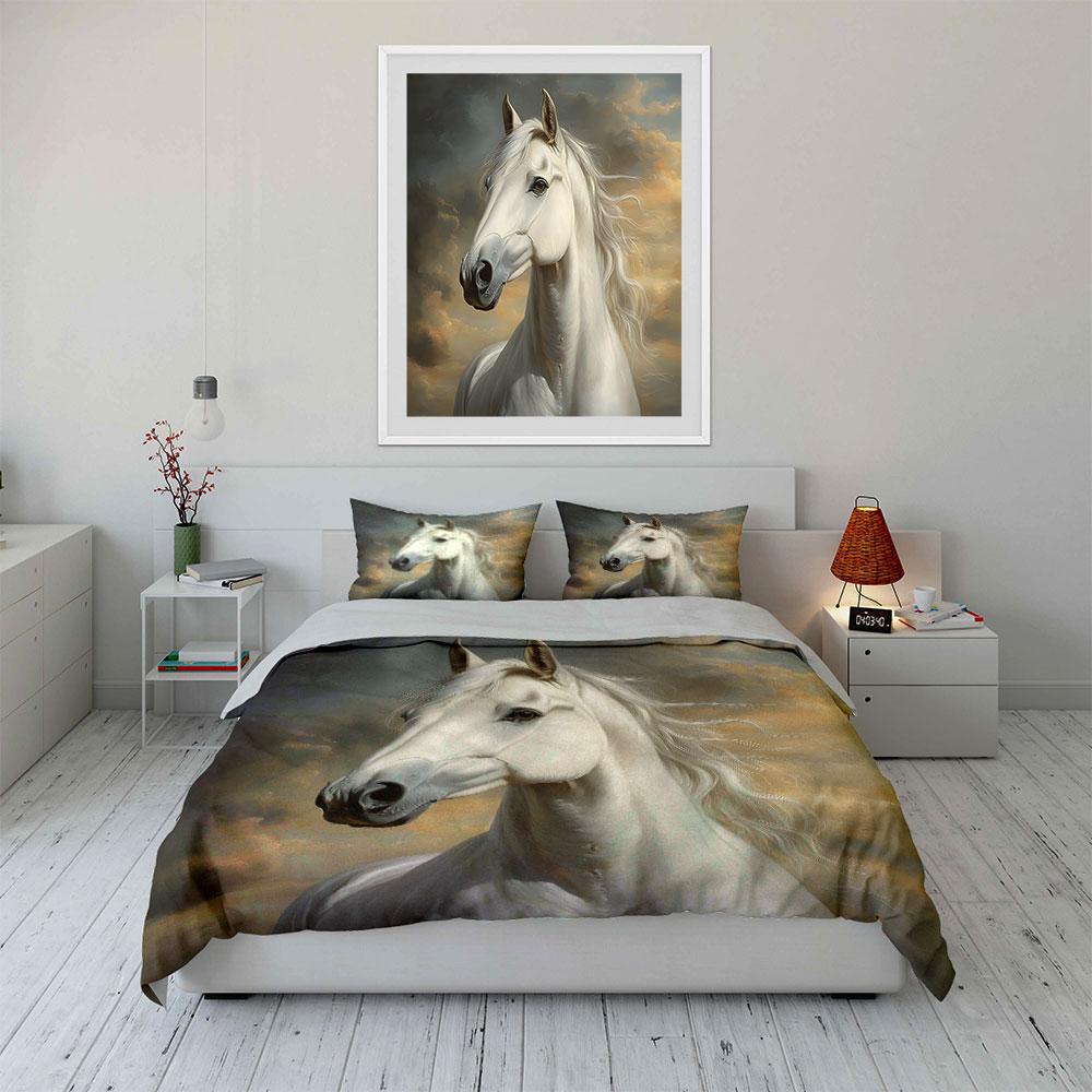 Graceful gallop through clouds. Bedding sets Duvet covers Pillowcases(1* Duvet Cover 2* Pillowcases without duvet insert)