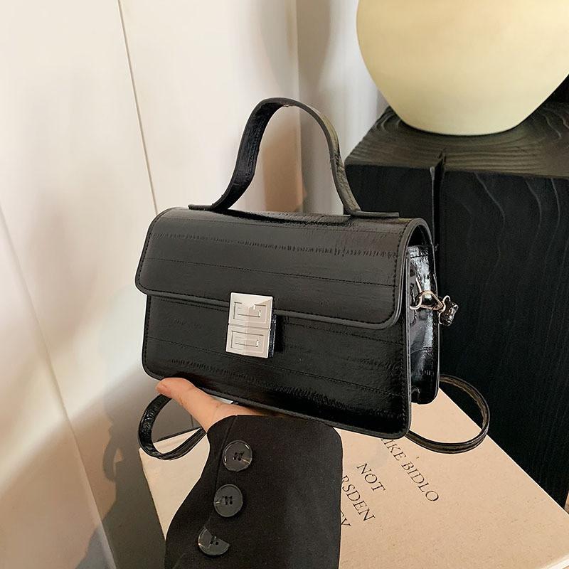 Chic Small Square Bag For Women 2024 Summer Trendy Pu Leather Crossbody Bag