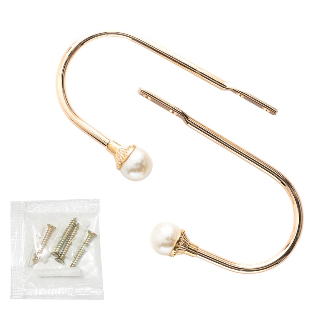 2Pcs Metal Curtain Hooks Curtain Tieback Hooks Decorative Curtain Holdbacks Window Curtain Holder Drapery Holdbacks