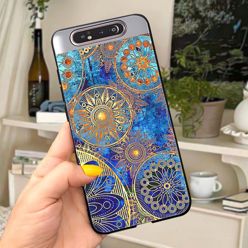 Case For Samsung A80 Case Soft Silicone Cartoon Back Cover For Samsung Galaxy A80 GalaxyA80 A 80 A805 Fundas shell Black coque