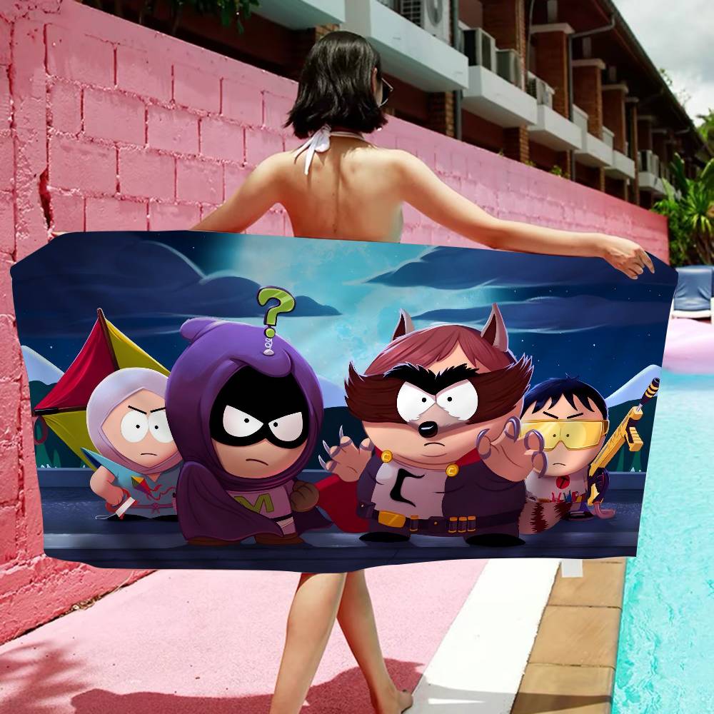 South Cartoon Parke Beach Towel Colorful Bath Towels For Girl Microfiber Quick Dry Sand Free Beach Yoga Spa Gym Pool